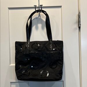 Coach Black Sequin Tote Bag